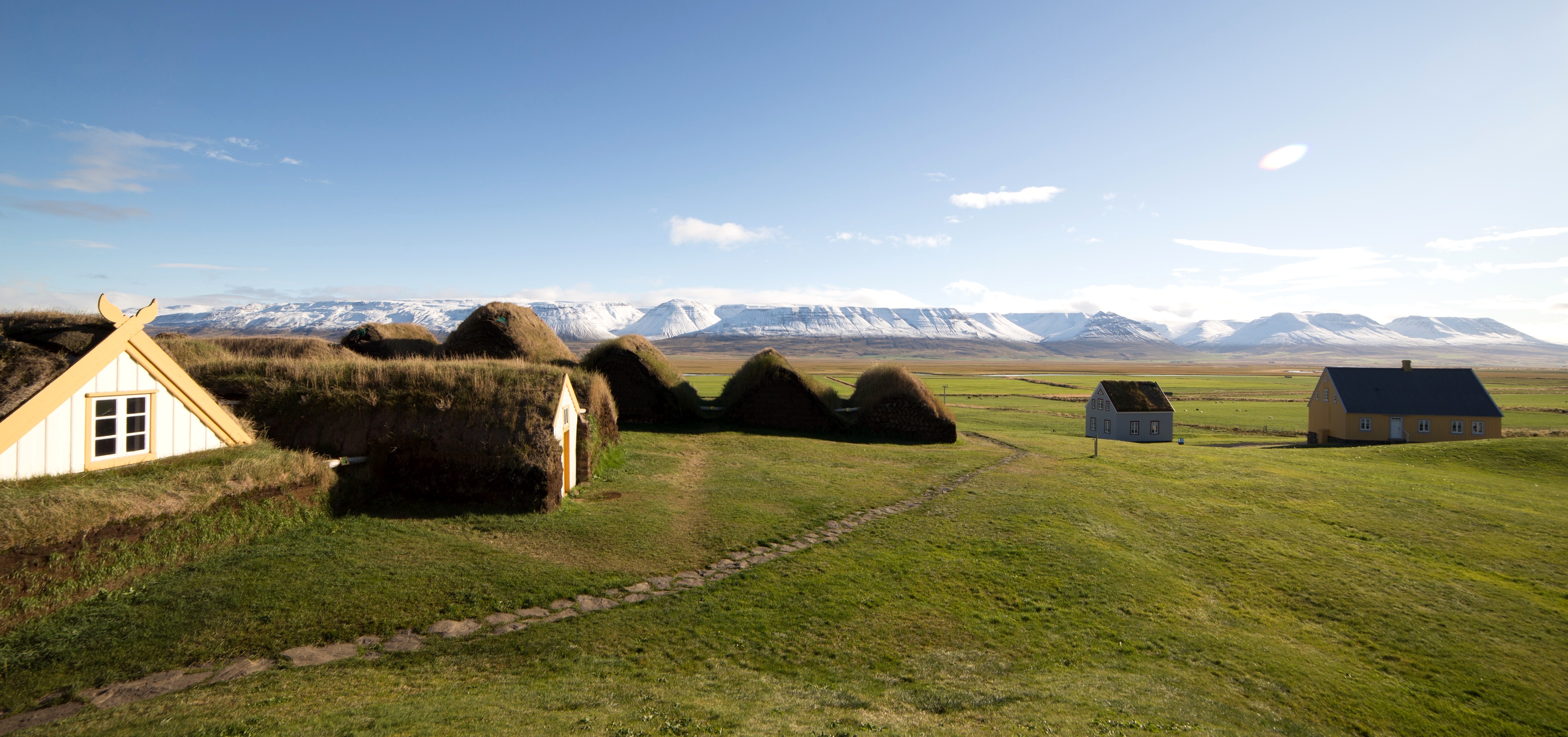 Safnsvæði Byggðasafns Skagfirðinga í Glaumbæ.