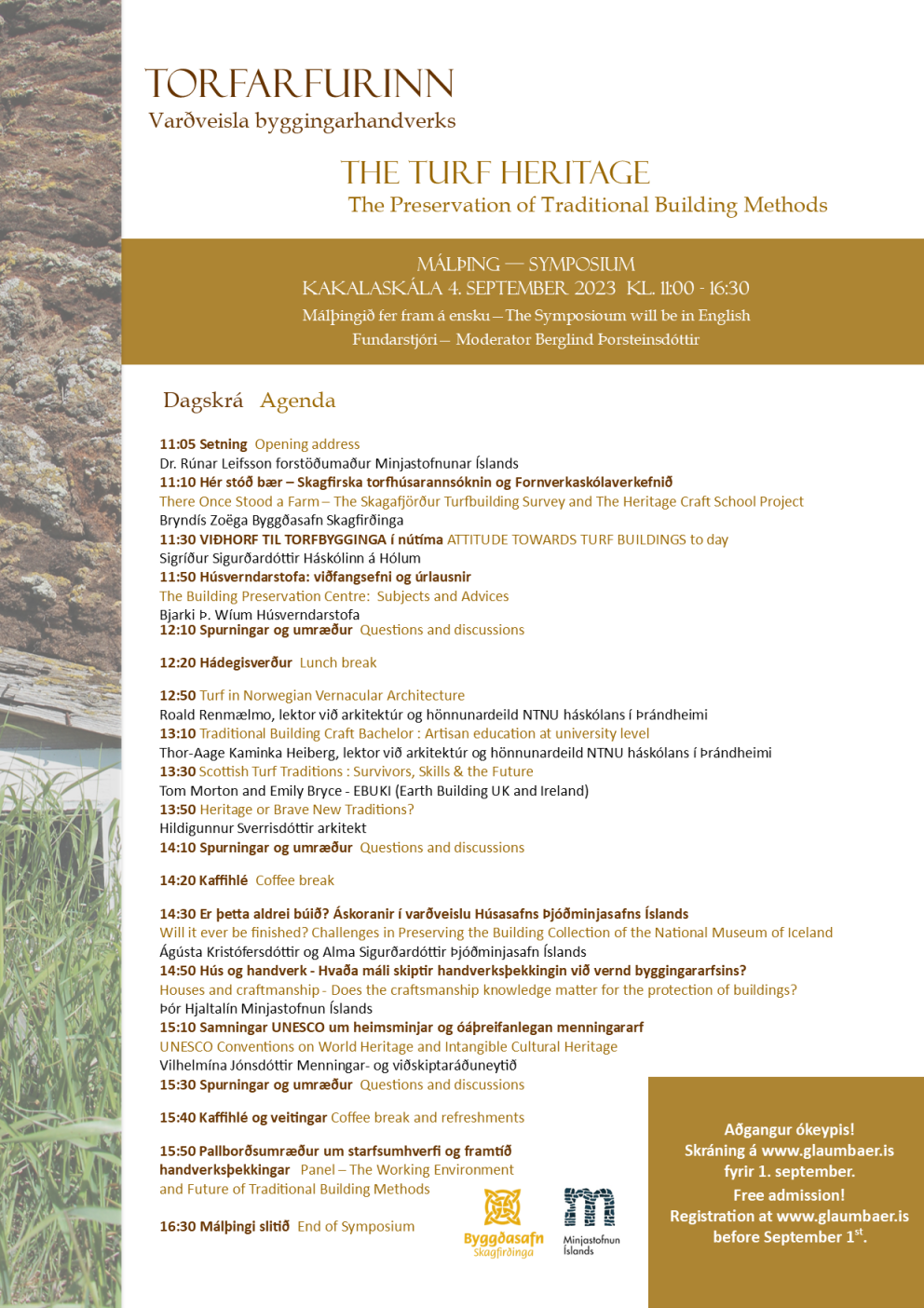 Torfarfurinn: Málþing / The Turf Heritage: Symposium