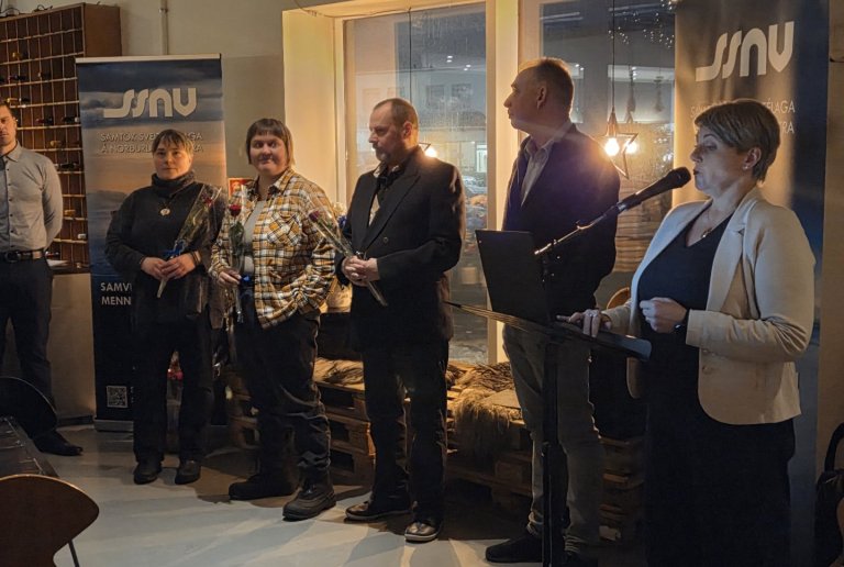 Frá úthlutunarhátíðinni. Mynd frá SSNV.