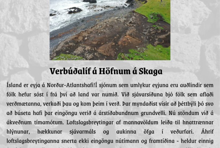 Erindið Verbúðalíf á Höfnum á Skaga