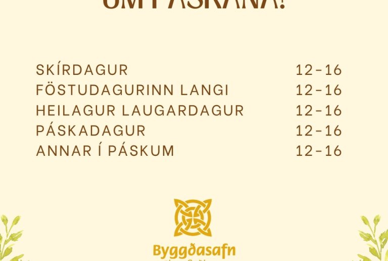 Velkomin í Glaumbæ um páskana!