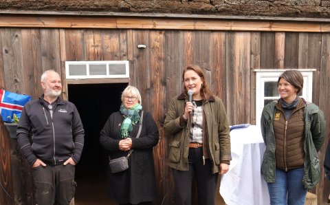 Berglind Þorsteinsdóttir, safnstjóri Byggðasafns Skagfirðinga, setur hátíðina, við hlið hennar (frá &hellip;