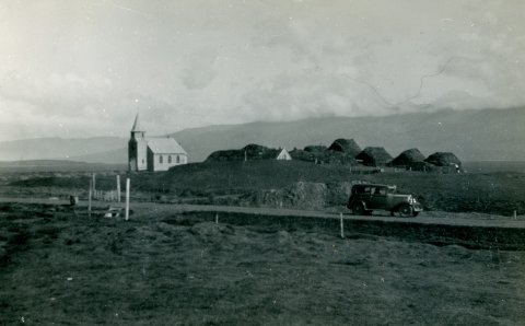 Glaumbær árið 1930, úr myndasafni Þjóðminjasafns Íslands. / Glaumbær in 1930, from the archives of t…